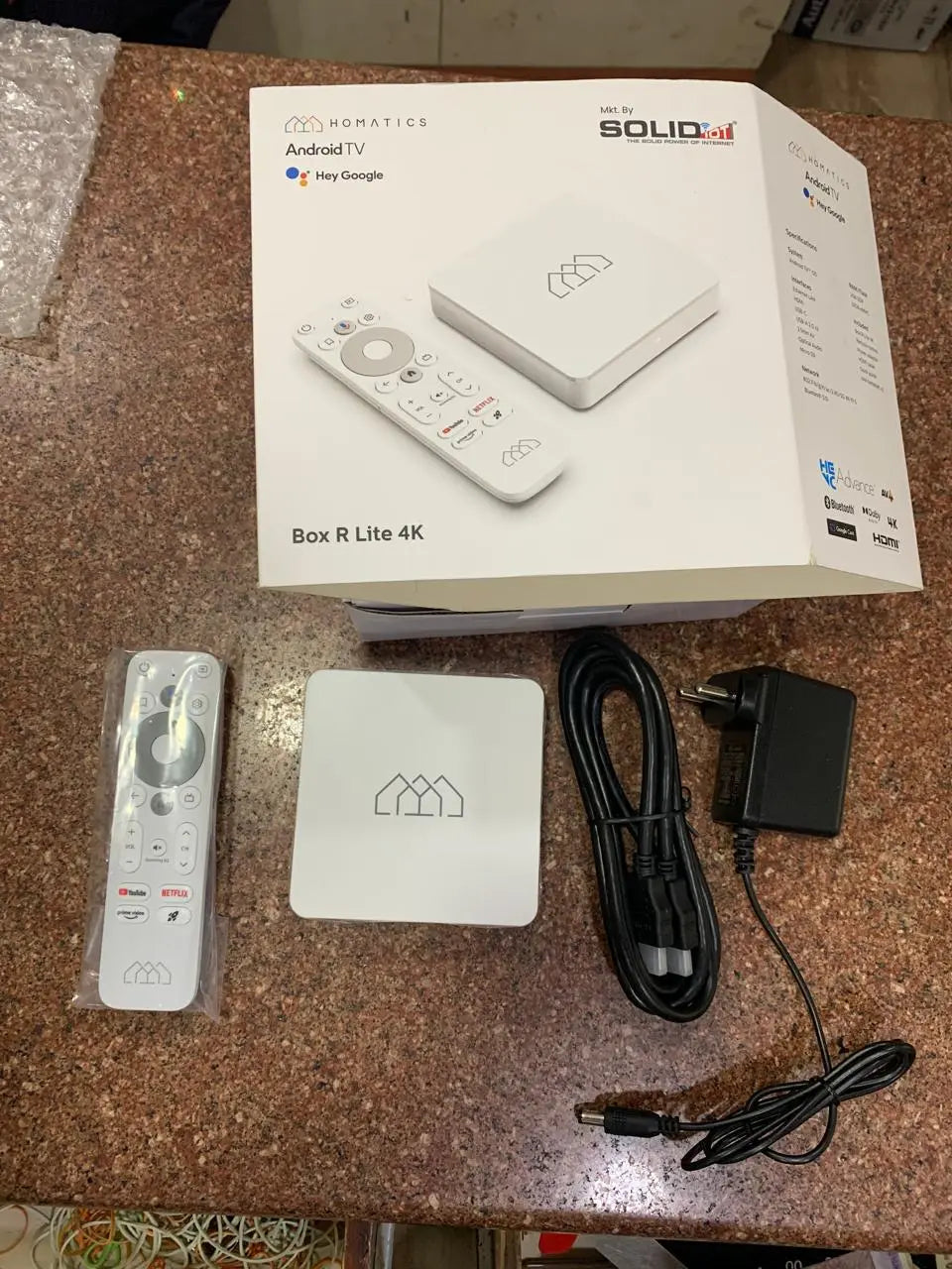 Homatics 4K Google/Netflix Certified Android TV box with HDR10+ Dolby Vision and Dolby Atmos - Garima Electronics