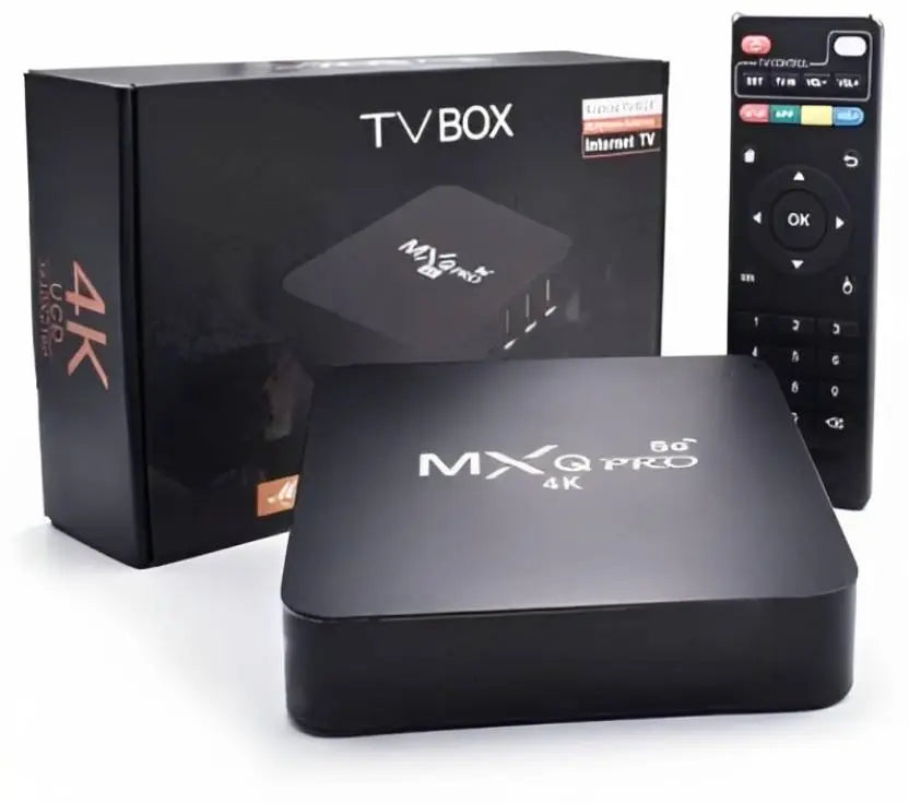 Android set-top box for seamless HD streaming, with access to apps like Netflix, YouTube, and more for ultimate entertainment. MXQ Pro Box